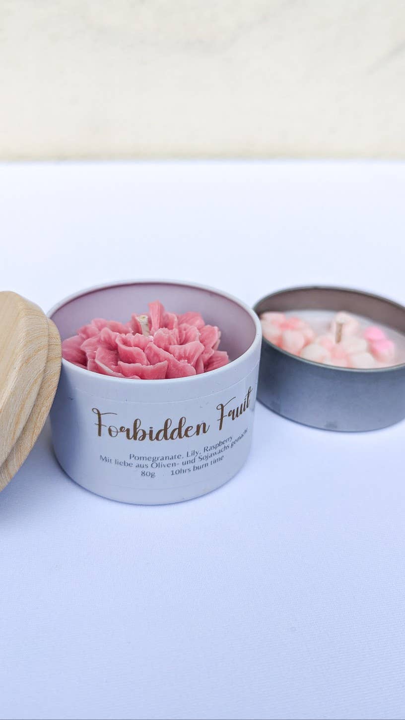 Oh Sweet Candles – wholesale Jar/filled candle – Forbidden Fruit (Carnation) - Pomegranate 90g Scented Candle5