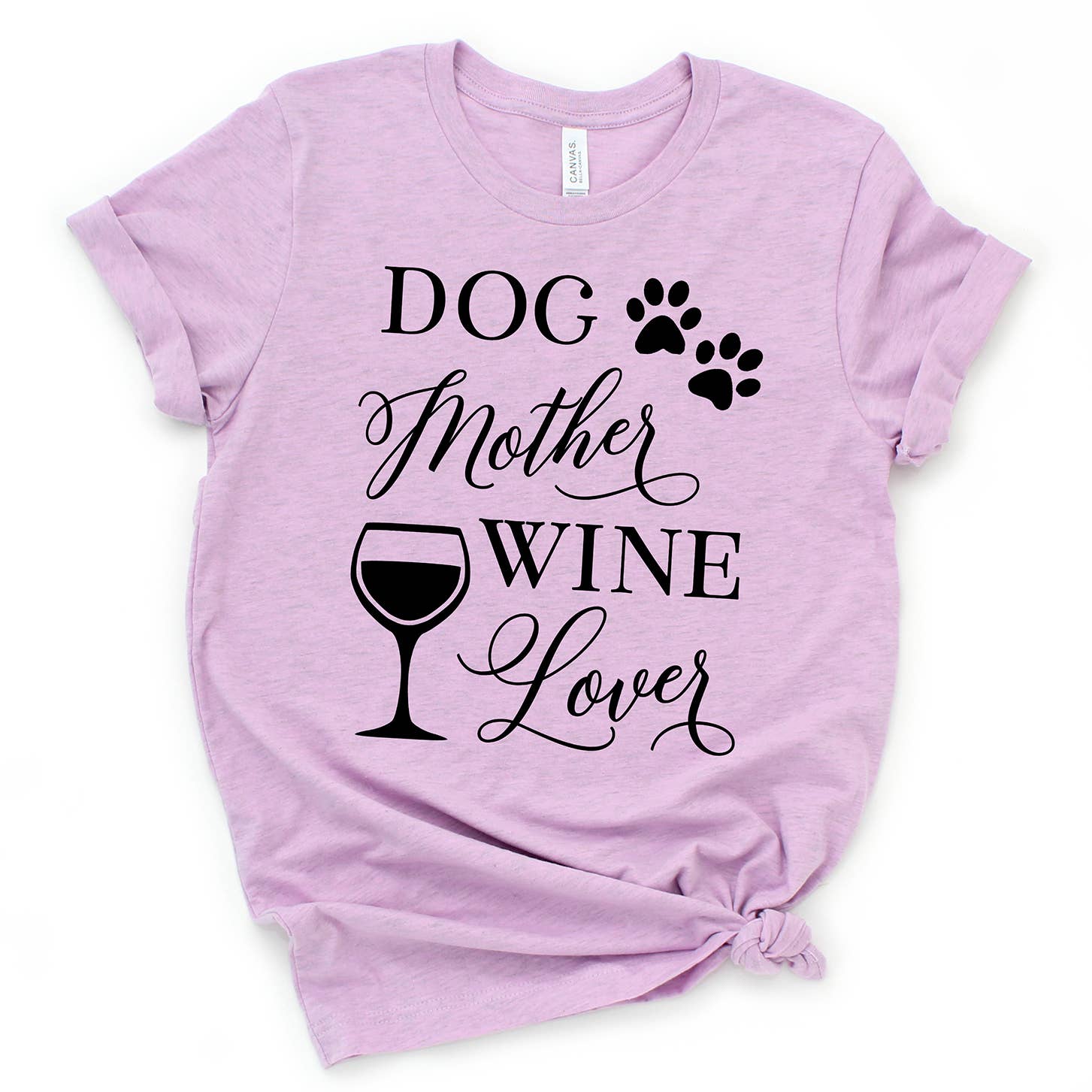 Zoe Creative Co - Wholesale Screen Printed T-Shirt - Women's - Dog Mother Wine Lover T-Shirt Pet Lover Dog Mom Tee Shirt6