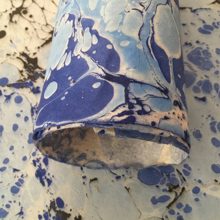 HimalDesign - Wholesale Flat Wrap - Handmade Marble Paper, Decorative Gift Wrap, Blue Art paper2
