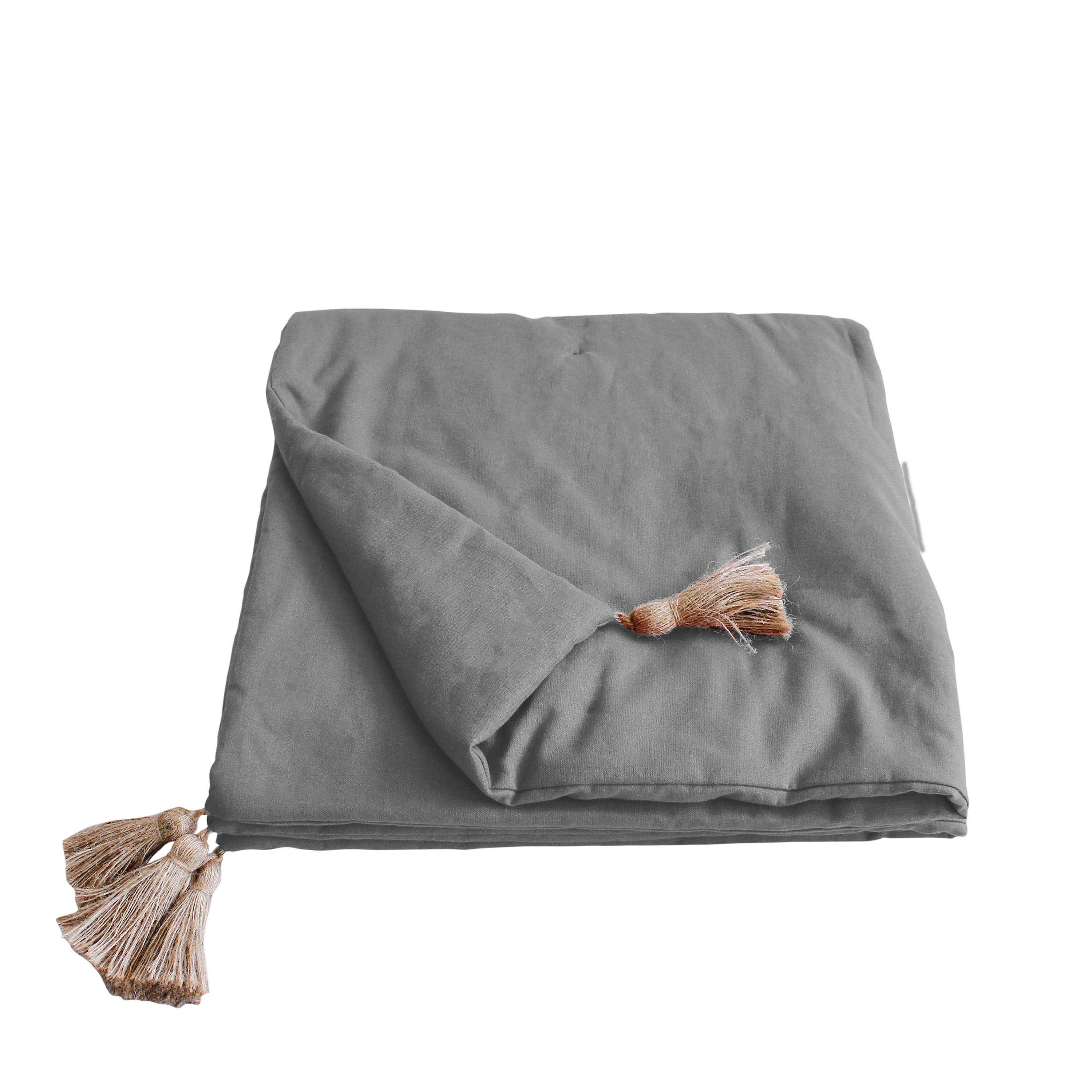 DECOSTARS - CmaDECO – wholesale Duntäcken – Täcke med jutetofsar, 90x190 cm, 11 färger, Panama3