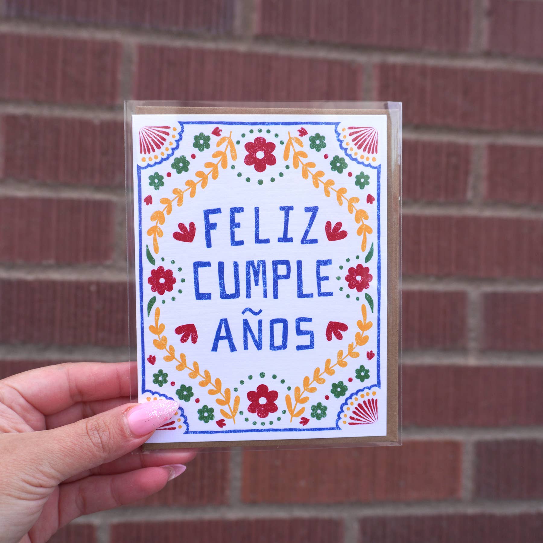Erica Alfaro Designs - Wholesale Birthday Card - Feliz Cumple Años Floral Greeting Card1