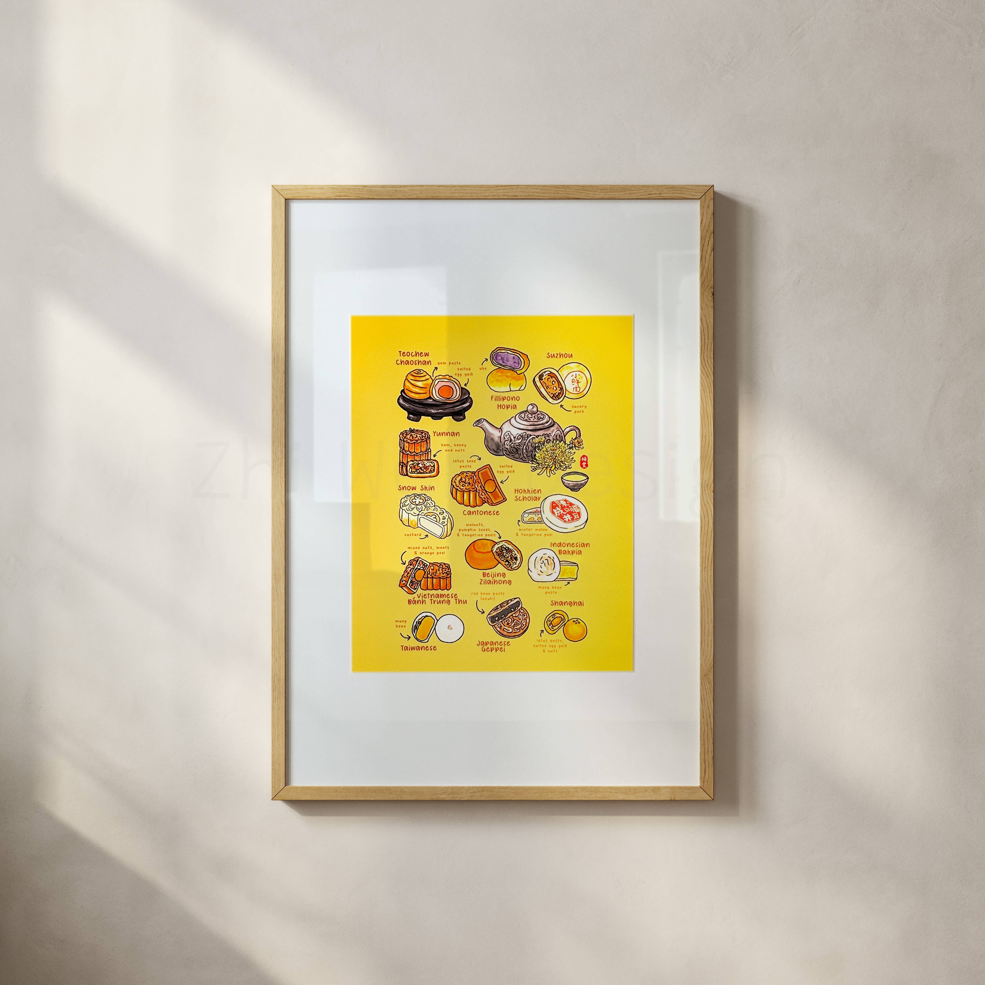 Zhi Wen Design - Wholesale Art Print - Mooncakes Around the World Art Print1