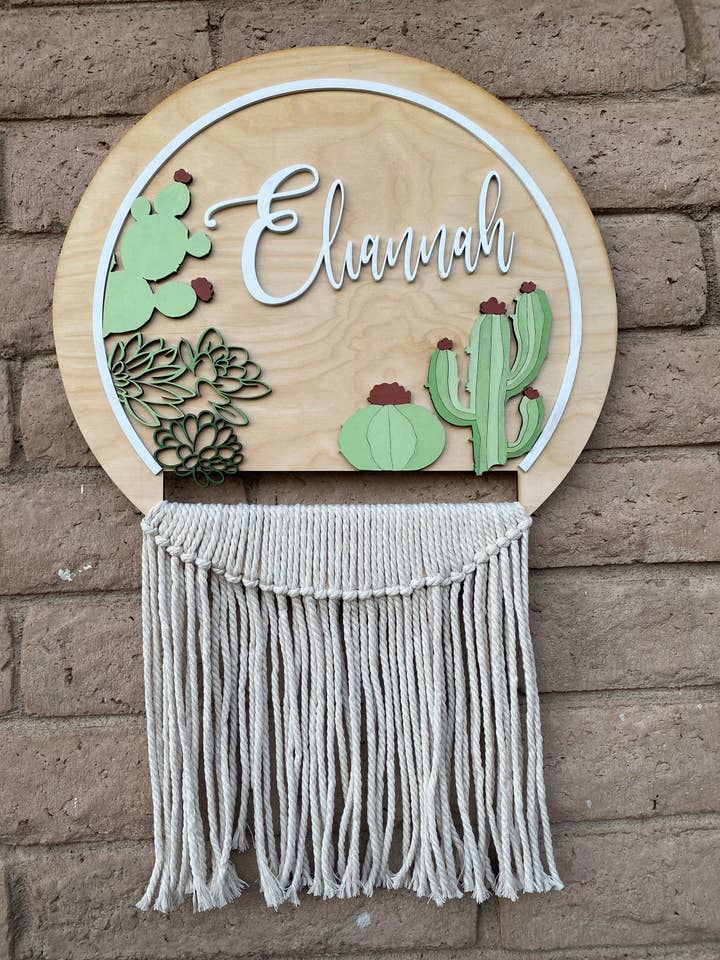 Custom Personalized Boho Name Sign for wholesale by Estrellita Designs