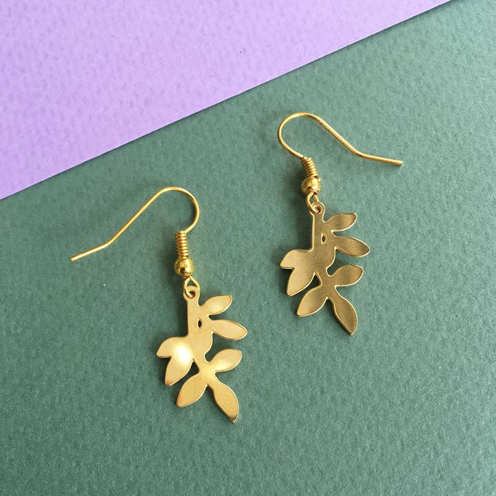 Oliveleaves earrings for wholesale by All Things We Like