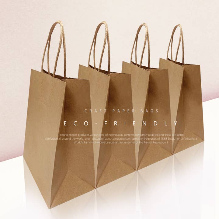 Kis Paper - Wholesale Gift Bag - Bistro 10x6.75x12 Kraft Paper Bag Twist handles5