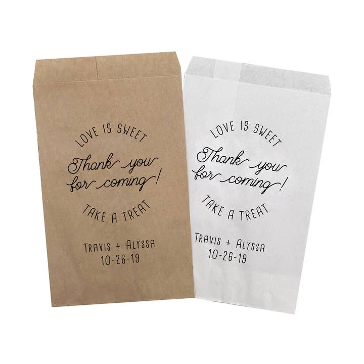 Love is Sweet Treat Favor Bags for wholesale by Love It Invitations