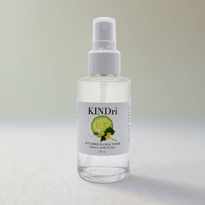 NOUVEAU ! Tonique floral au concombre (nouvelle bouteille) pour la vente par KINDri Los Angeles