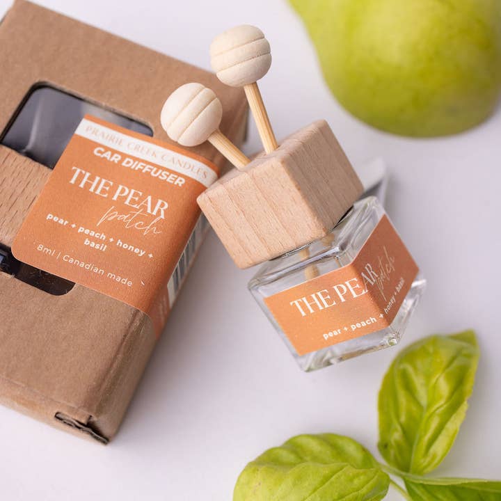 THE PEAR PATCH | DIFFUSORE PER AUTO NON TOSSICO | COLLEZIONE AUTUNNO per la vendita all'ingrosso da parte di Prairie Creek Candles