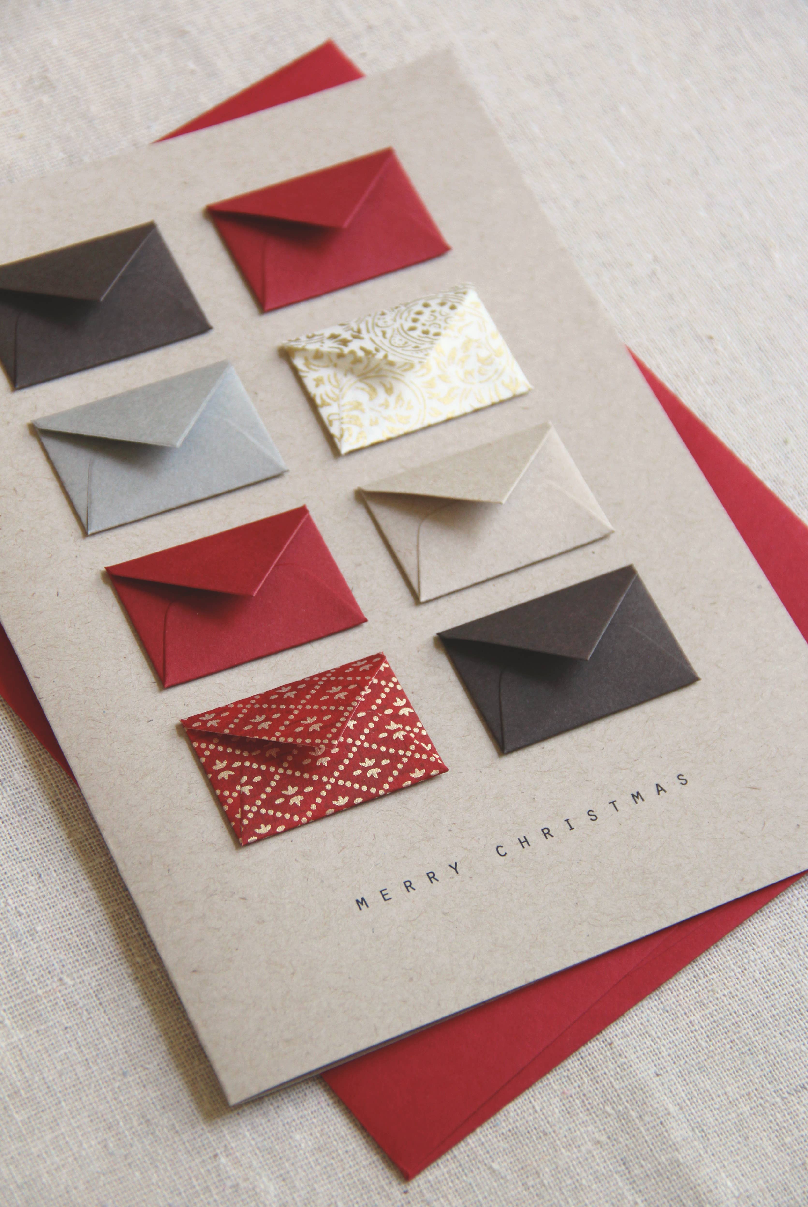 Lemon Drop Papers, Inc. - Wholesale Christmas Card - Christmas Gold Tiny Envelopes Card1