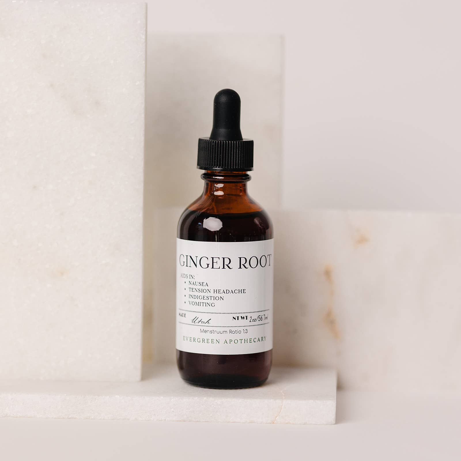 Evergreen Apothecary - Wholesale Tincture - Ginger Root Tincture, for Nausea, 2oz 5