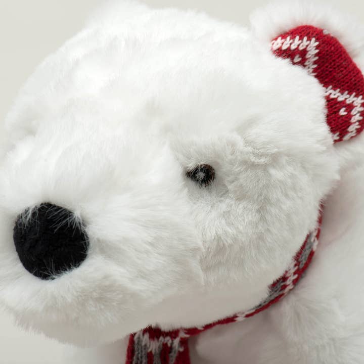 HuggleGroup - Wholesale Pet Plush Toy - Dog - Nordic Frost Squooshie™ Polar Bear Plush Dog Toy