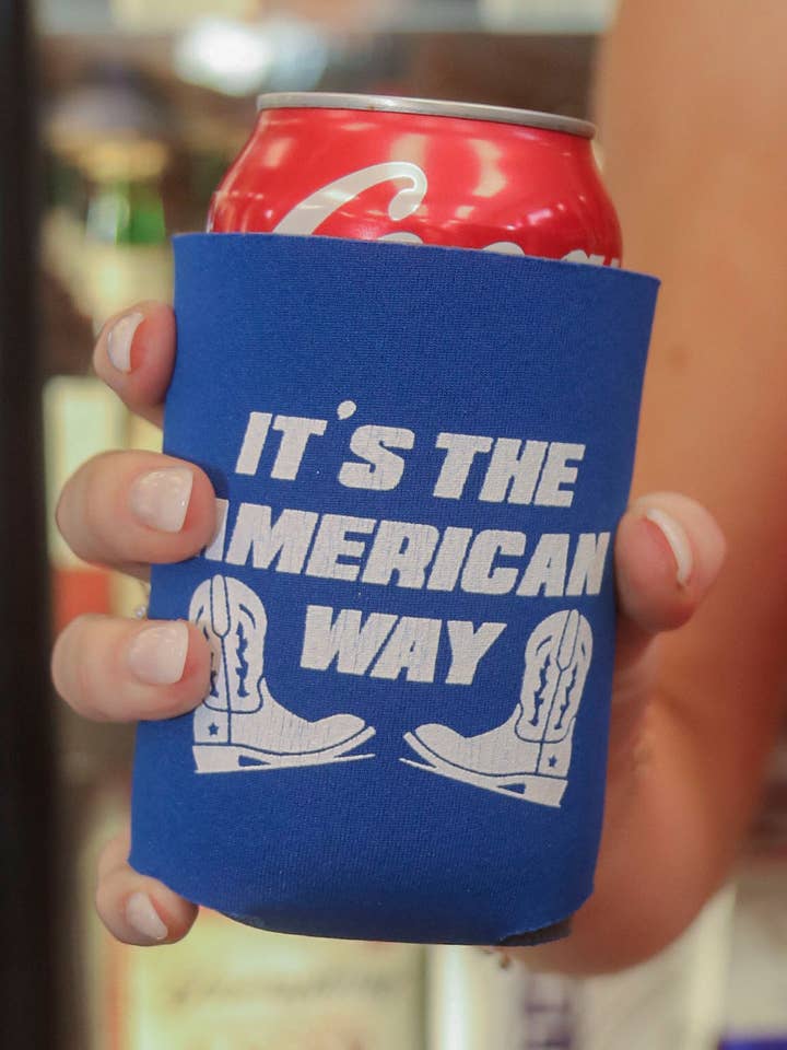 IT'S THE AMERICAN WAY DRINK SLEEVE for wholesale by CHARLIE SOUTHERN