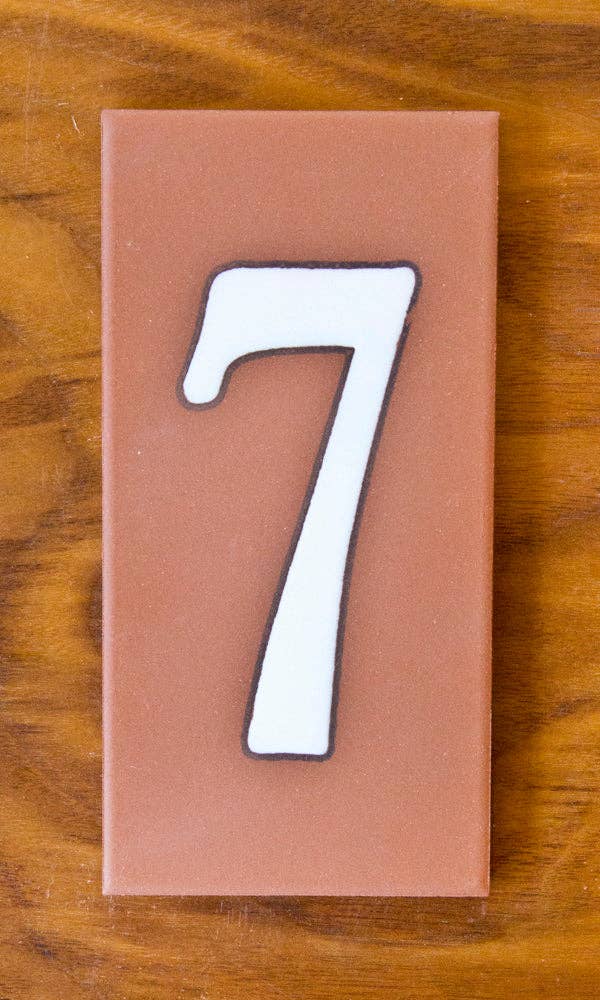 Carly Quinn Designs - Wholesale Outdoor Sign - Terra Cotta Plain Individual 3x6 House Number Tiles7