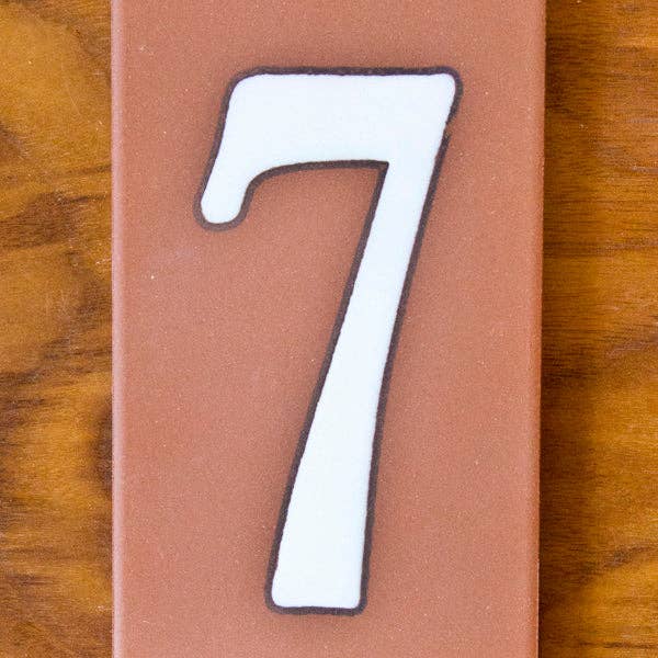Carly Quinn Designs - Wholesale Outdoor Sign - Terra Cotta Plain Individual 3x6 House Number Tiles7