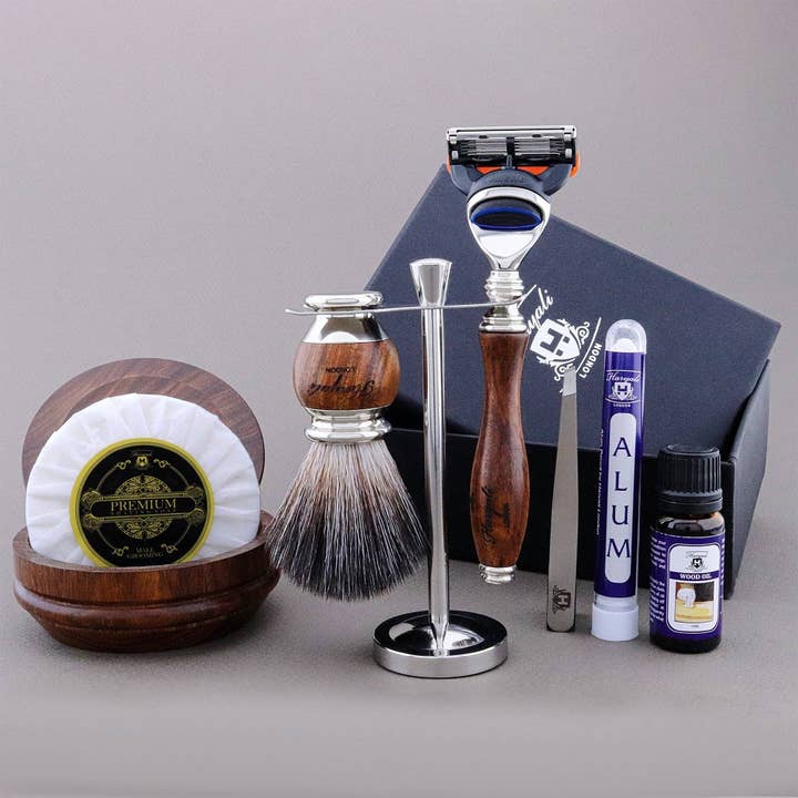 Haryali London – Großhandel Rasierset/Kit – Herren – Haryalis Rasierset aus Holz