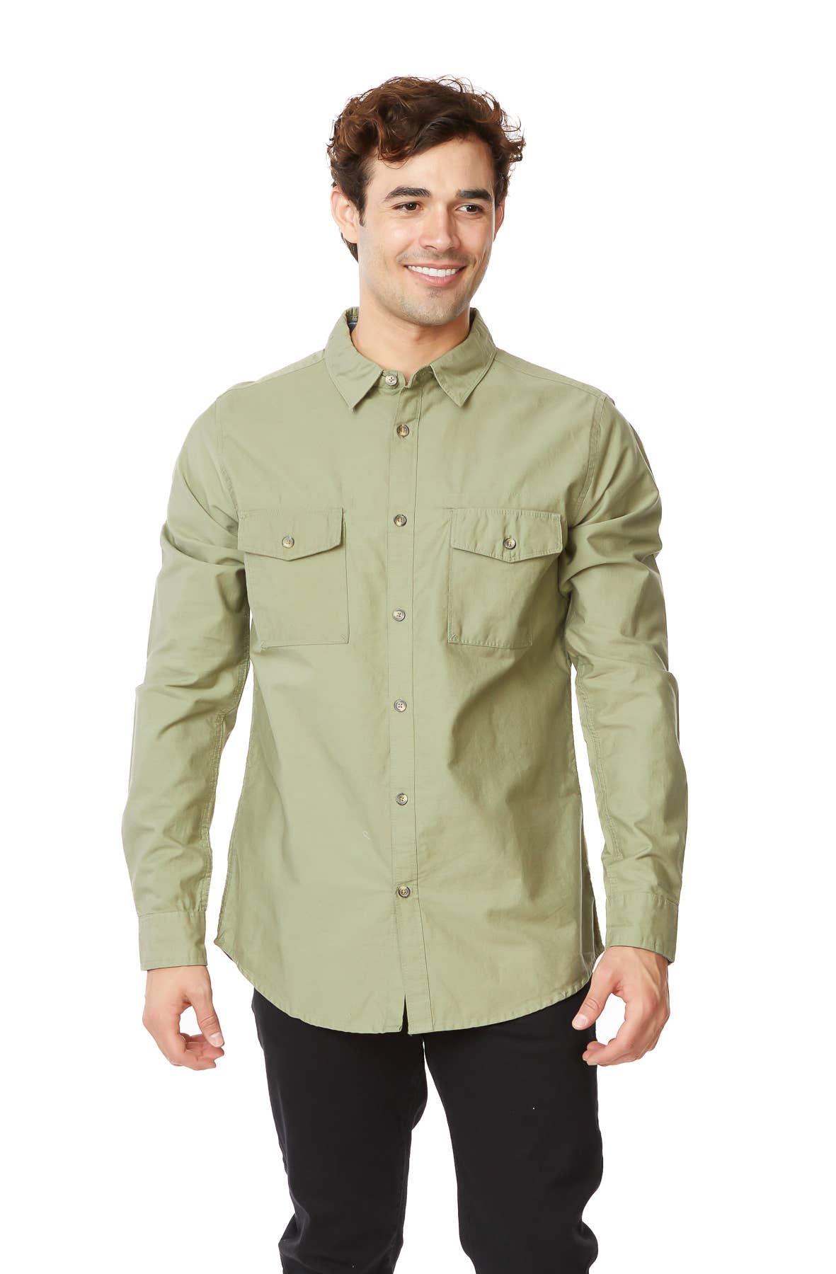 Hawk's Bay - Wholesale Button Down Shirt - Men's - MEN'S LONG SLEEVE TWILL COTTON CANVAS SHIRT0