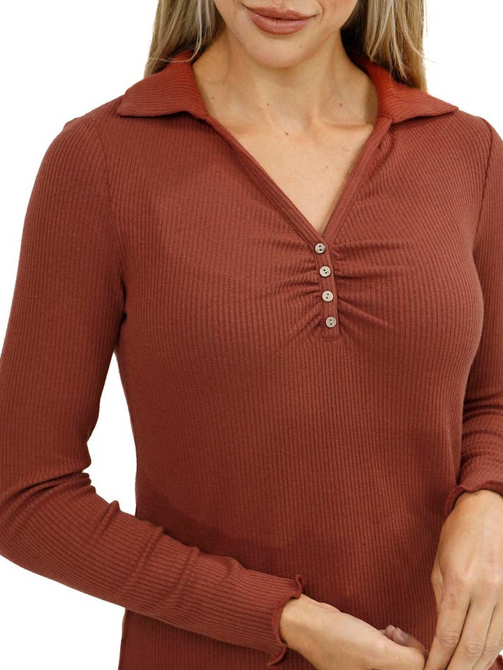 Épices au gingembre Haut côtelé Macy Day en épice de gingembre en vente sur Faire7