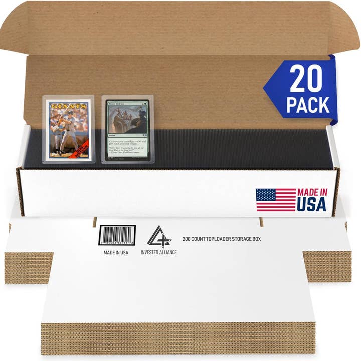 Invested Alliance LLC - Wholesale Storage Bin - Premium Toploader Cardboard Storage Boxes - 20 Pack