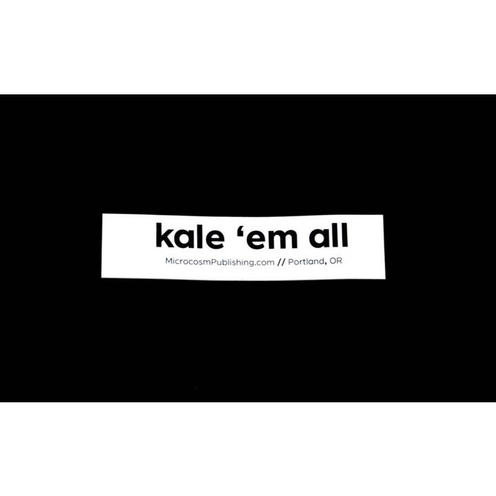 Sticker #394: Kale 'Em All for wholesale by Microcosm Publishing & Distribution