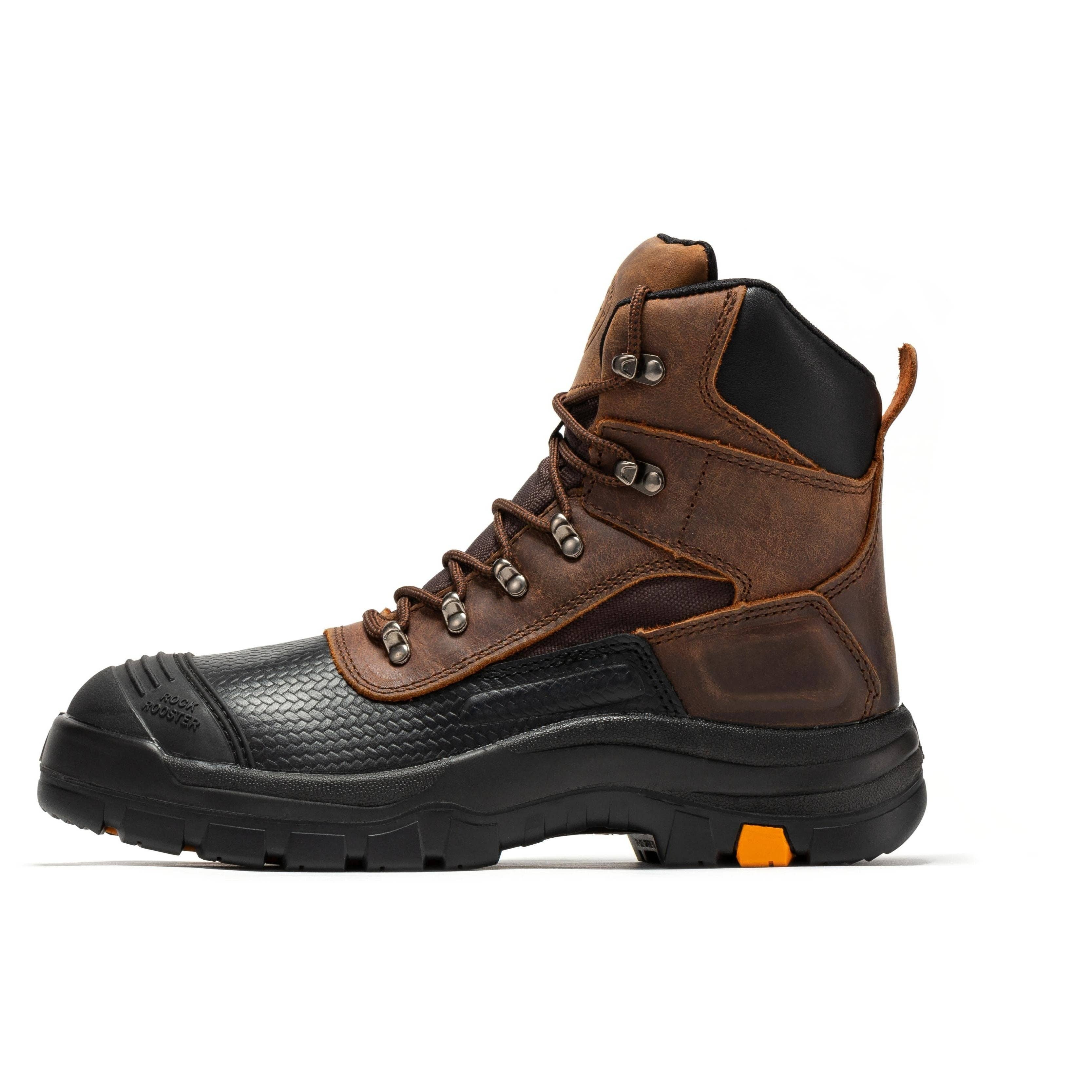 Rock Rooster Footwear - Wholesale Boots - Unisex - ROCKROOSTER Sedona 6 Inch Waterproof Steel Toe Leather Work Boots AK2162