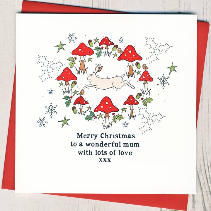Merry Christmas To A Wonderful Mum Card for wholesale by Eggbert & Daisy