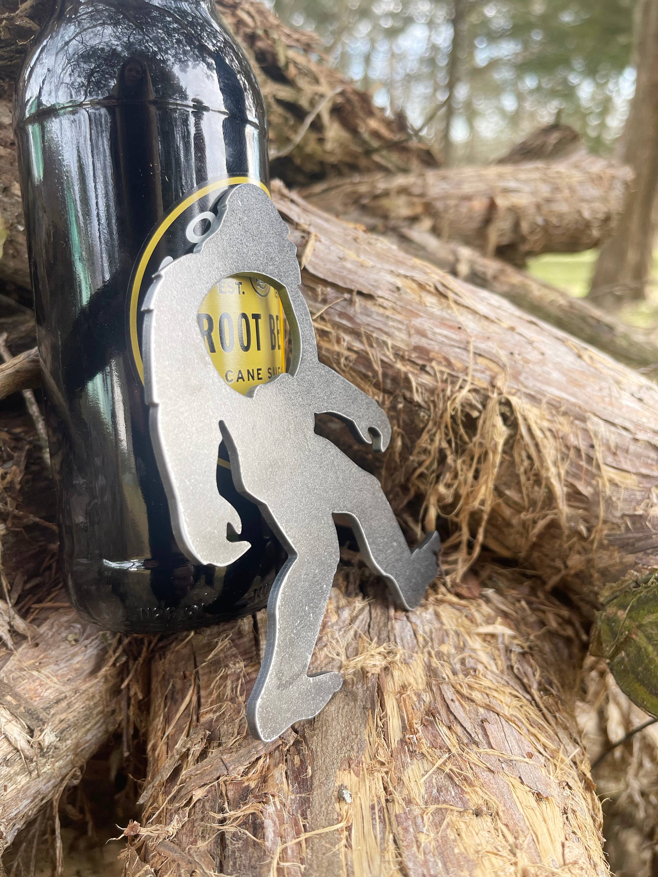 BE Creations & Designs, Inc. - Wholesale Bottle/Wine Opener - Bigfoot SasquatchYeti Bottle Opener from 11g Raw Steel1