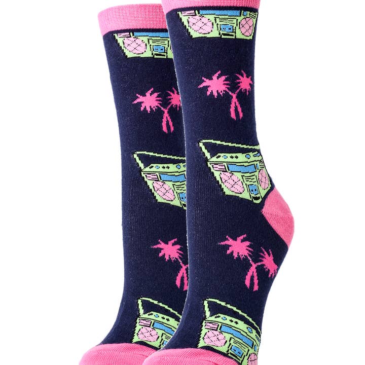 TheM Beats | Chaussettes drôles Cotton Crew pour femmes pour la vente par Oooh Yeah/Sock It Up/Oooh Geez Slippers