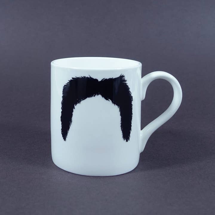 Peter Ibruegger Studio – wholesale Coffee mug – Moustache Mugs: Fu Manchu & Magnum Moustache