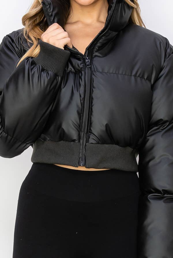 ANWND - Wholesale Puffer Jacket - Women's - 2446-HIGH NECKLIINE PUFFER JACKET6