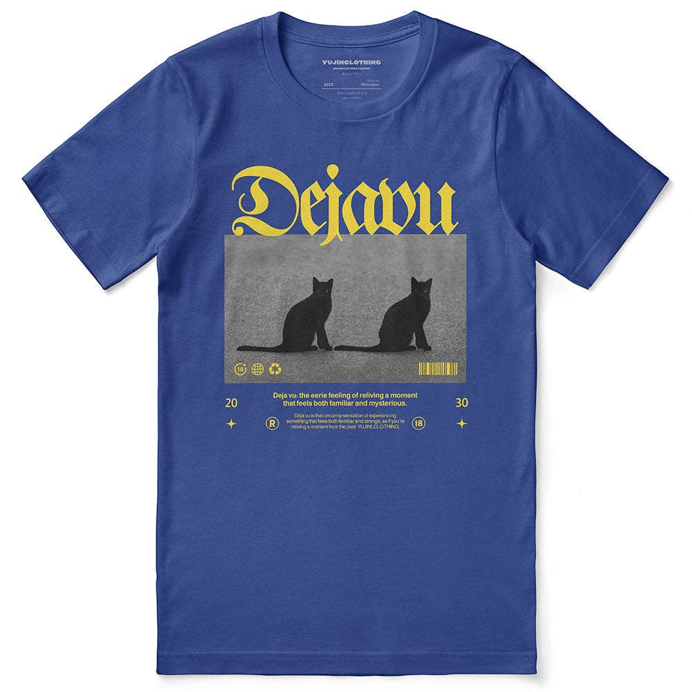 YUJIN CLOTHING - Venta al por mayor Camiseta estampada - Unisex - Camiseta de Gato Dejavu2