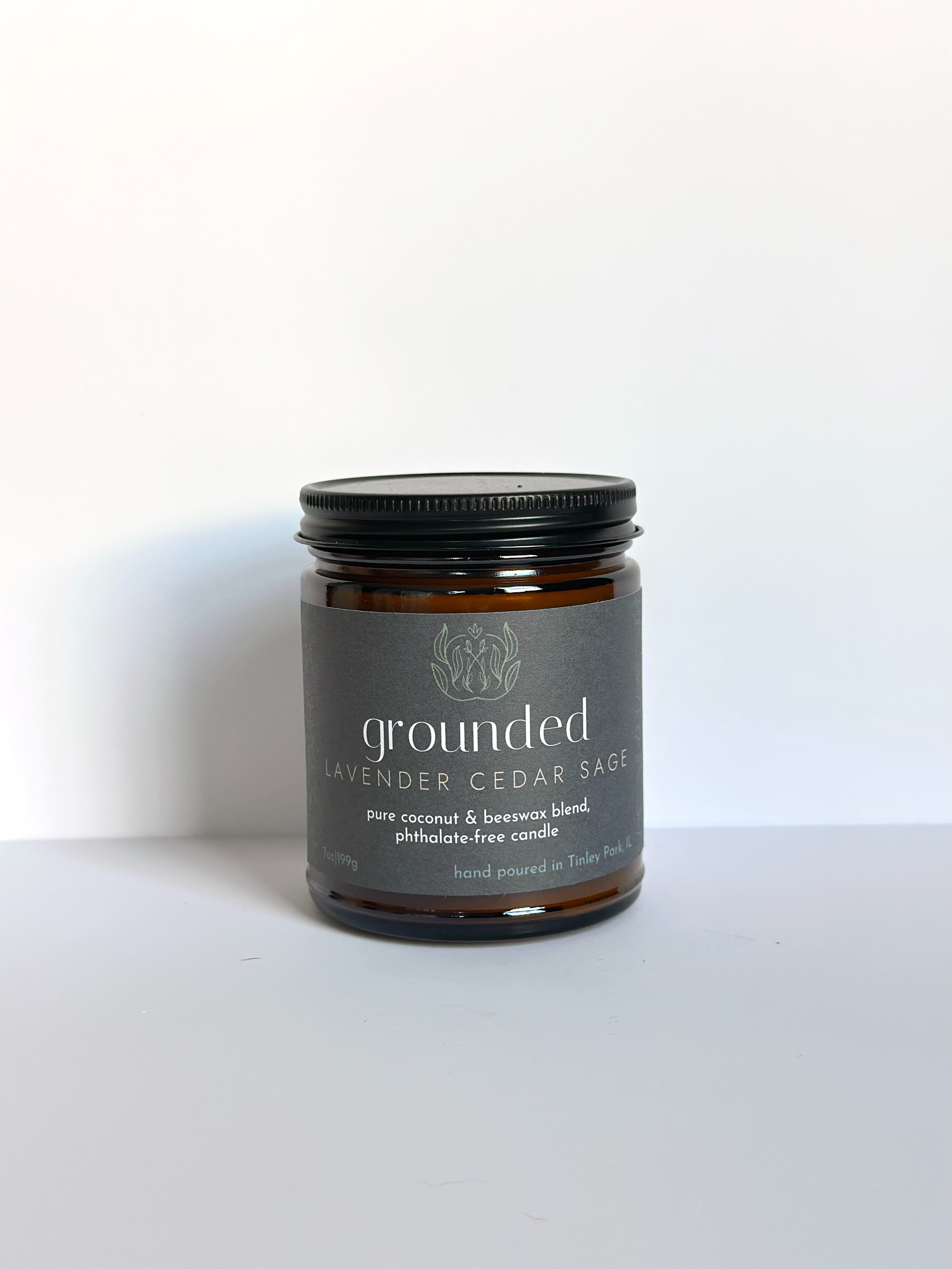 Sprig & Flame - Wholesale Jar/Filled Candle - GROUNDED | Pure Coconut Beeswax Hand-Poured Wood Wick Candle3