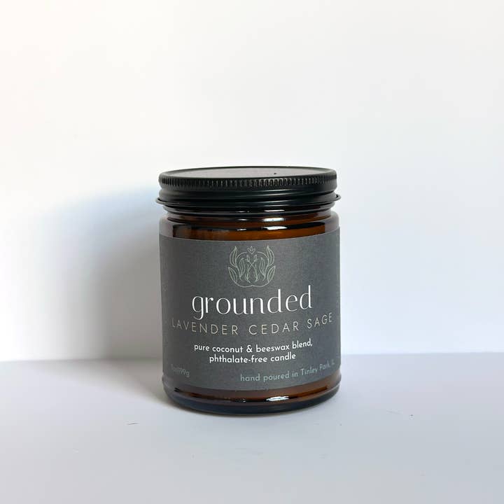 Sprig & Flame - Wholesale Jar/Filled Candle - GROUNDED | Pure Coconut Beeswax Hand-Poured Wood Wick Candle3