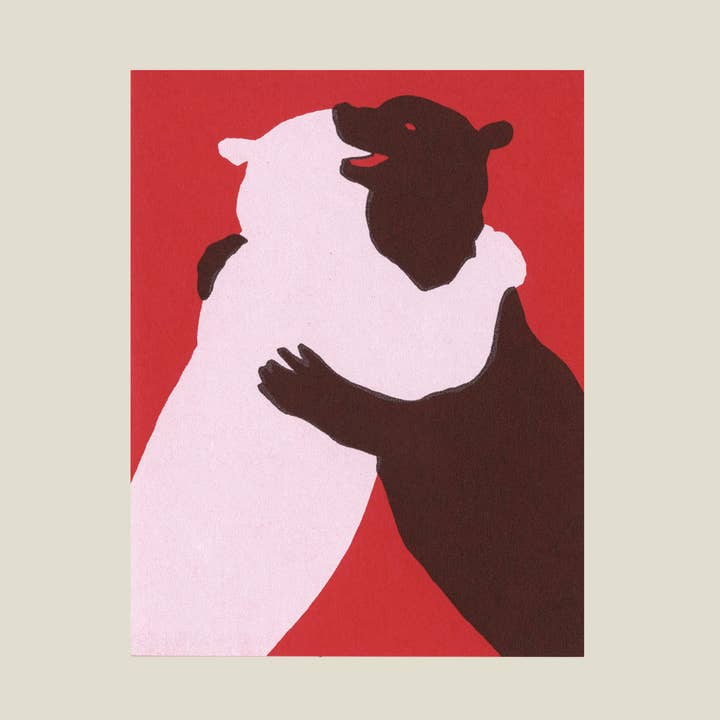 Bear hug card for wholesale by Kinaloon