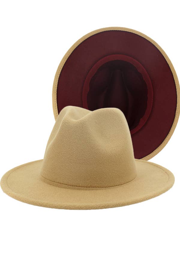 Suzie Q USA - Wholesale Fedora - Women's - Two-tone Color Matching Fedora Hat7