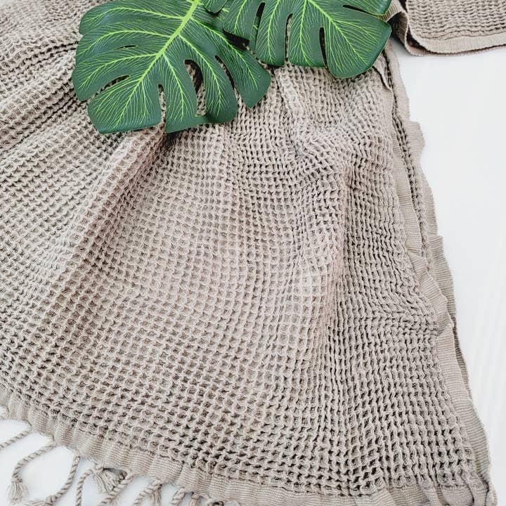 EBRU Home - Wholesale Throw Blanket - Throw Blanket Turkish Towels- Quick fold throw GRAY2