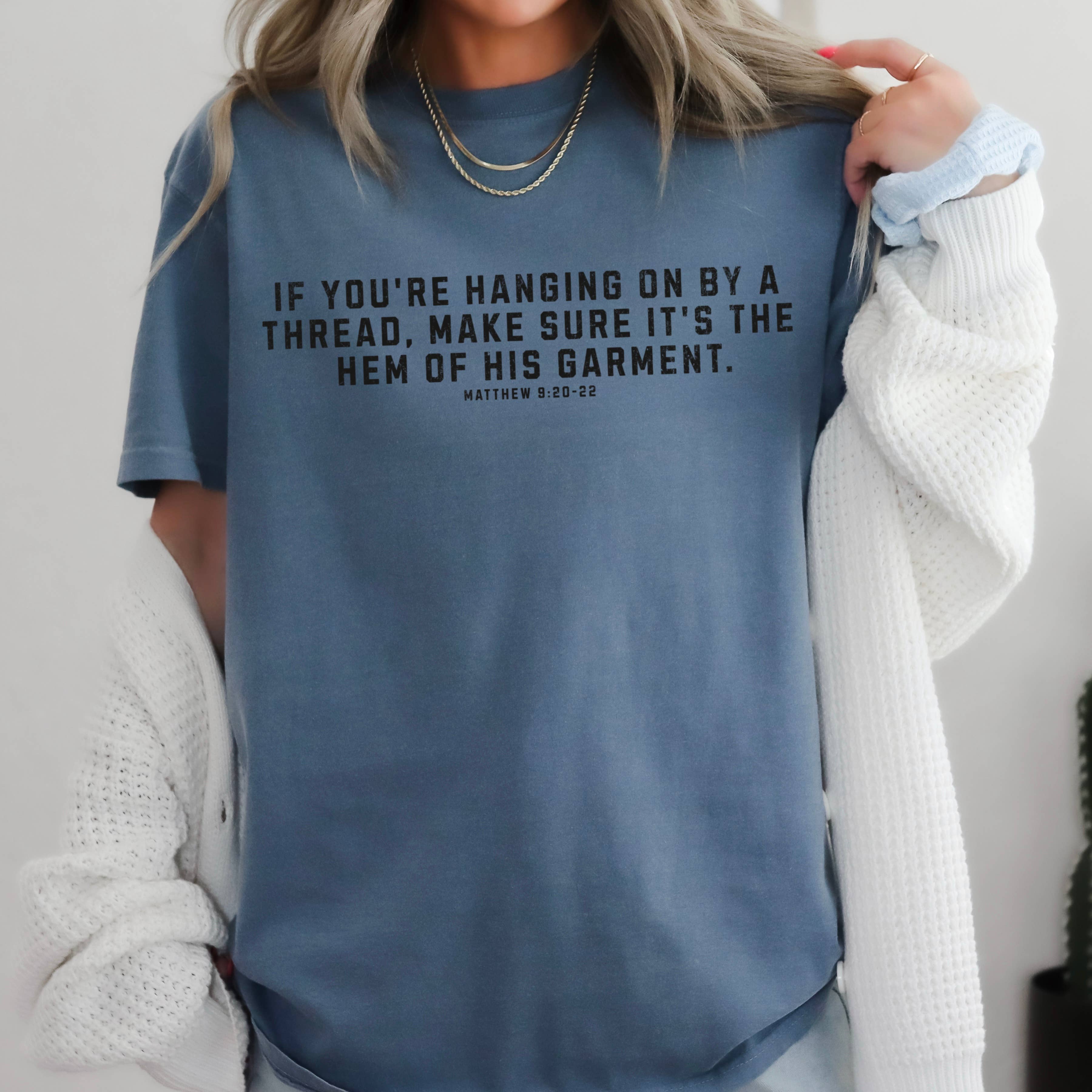 Shoppe SHC - Vente T-shirt à imprimés – femme - Christian Graphic | Ne tenir qu'à un fil | Couleur confort9