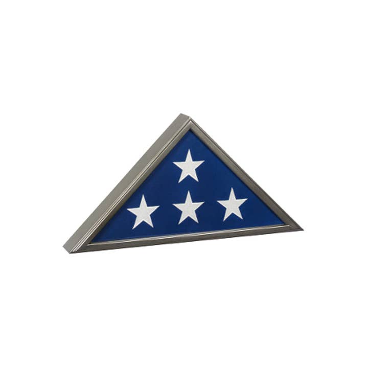 Flags Connections - Wholesale Flag - Silver Flag Display Case, Casket Flag Frame, Funeral Flag Bo