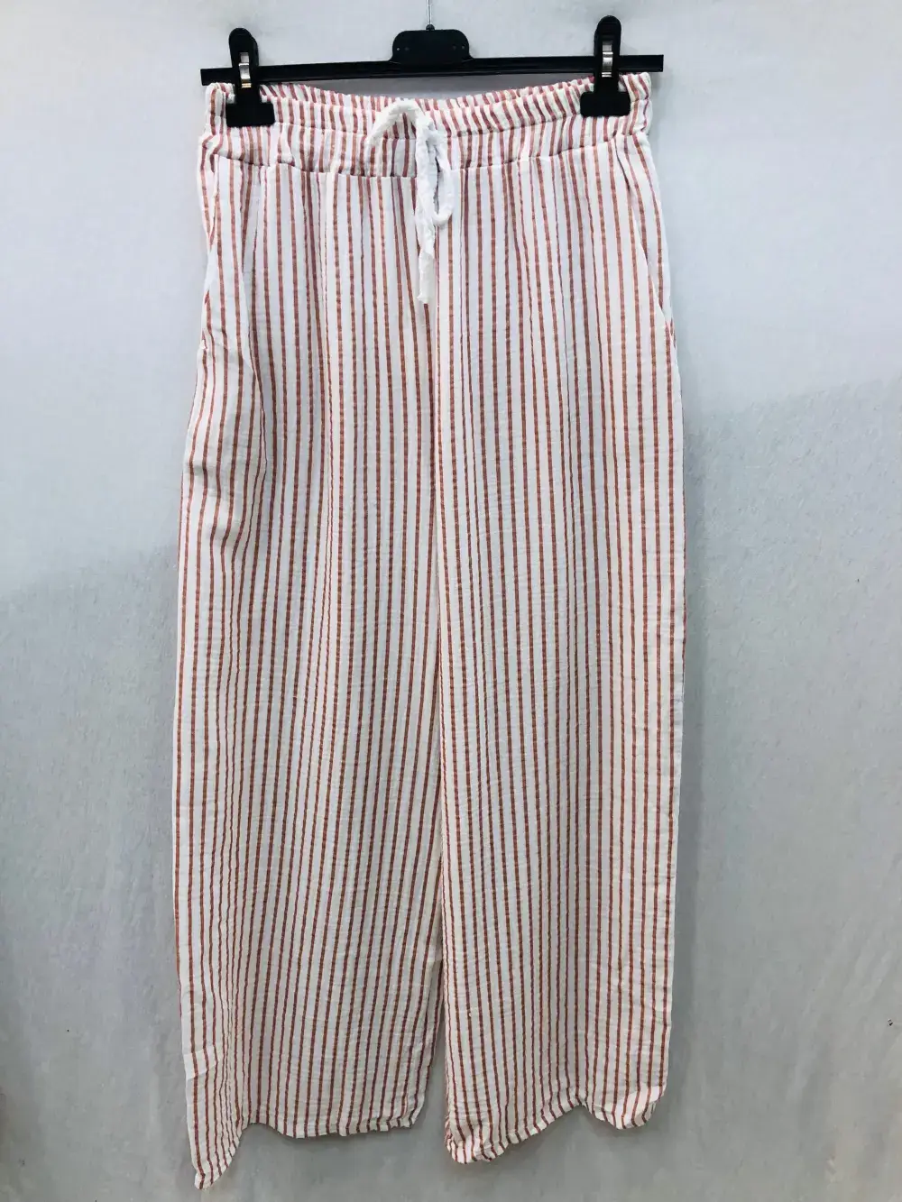 Mimi & Gogo - Wholesale Pants - Women's - Cotton gauze pants with stripes @906771_PaGazeRayure9