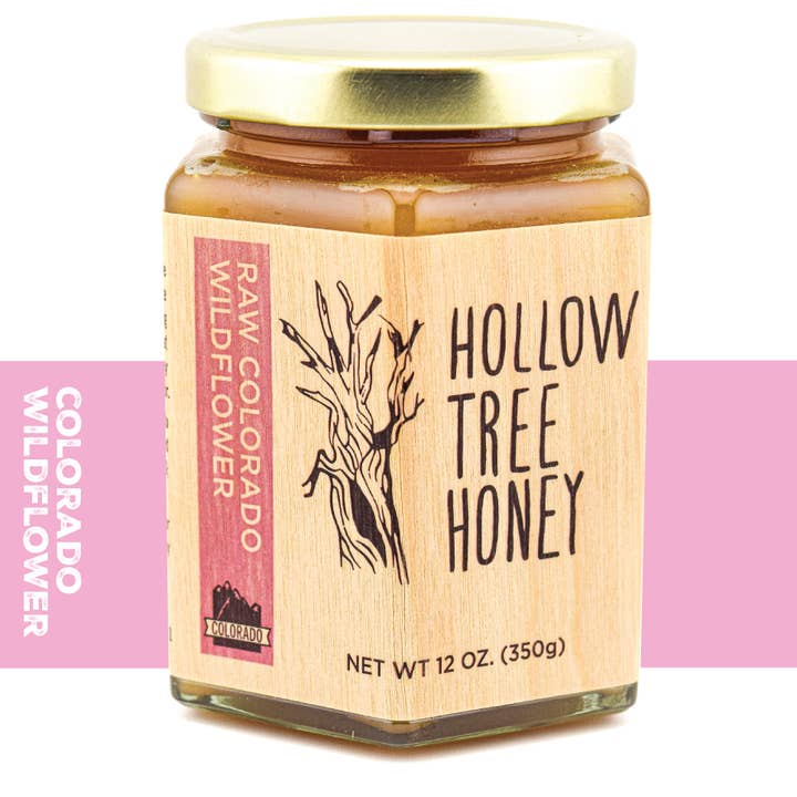 RAW Colorado Wildflower Honey 12oz. for wholesale by Hollow Tree Honey