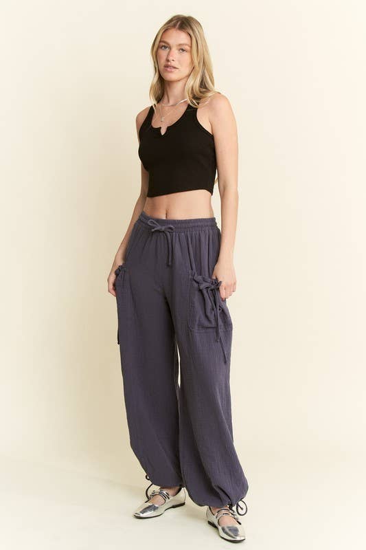 JADE BY JANE – wholesale Lounge Sweatpants/jogging bottoms – Women's – PLUS SIZE VINTAGE GAUZE JOGGER PANTS