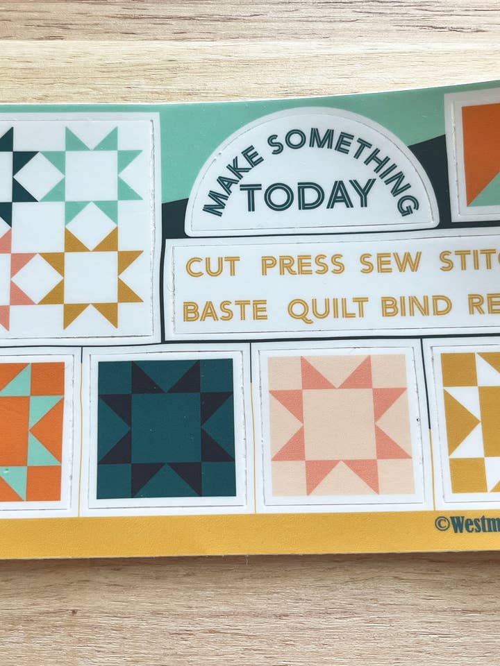 Quilting Sticker Sheet for wholesale by Westmoreland Place