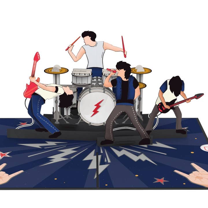 Carte pop-up Rock & Roll pour la vente par papercrush