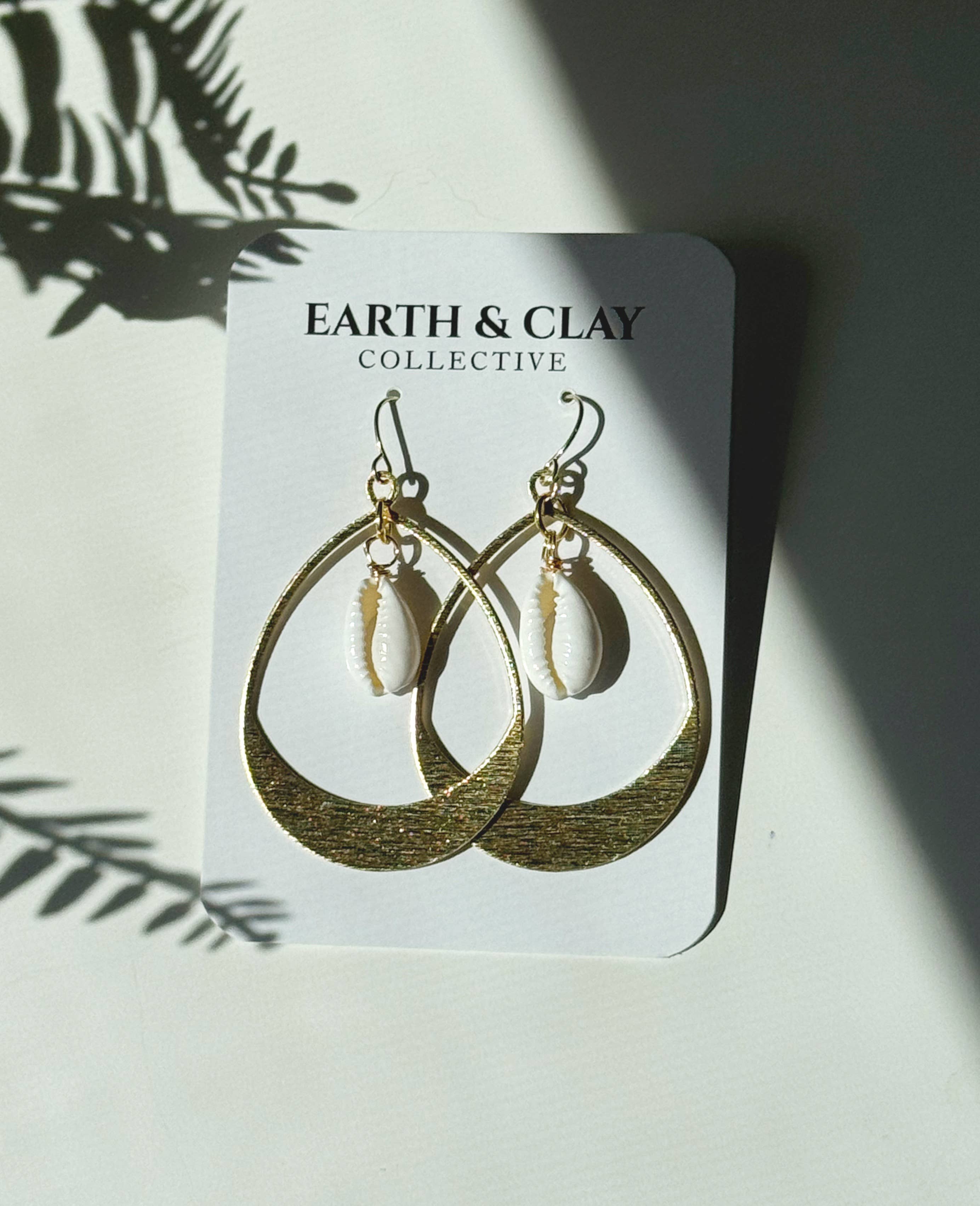 Earth + Clay Collective - Wholesale Dangle Earrings - Shell Shock Ovals3