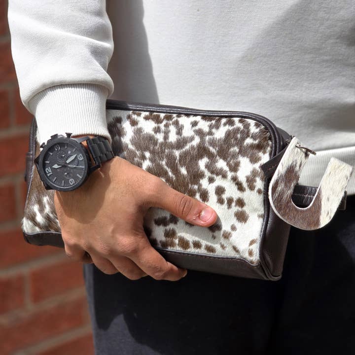 Ranchers Closet - Wholesale Toiletry Bag - Men's - Leather Cowhide Toiletry Bag - Groomsmen Gift - Shaving Kit12