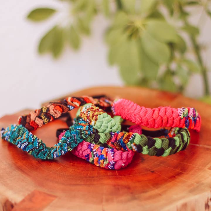 Diadema trenzada de Guatemala, paquete variado para venta al por mayor de Tipico Tico