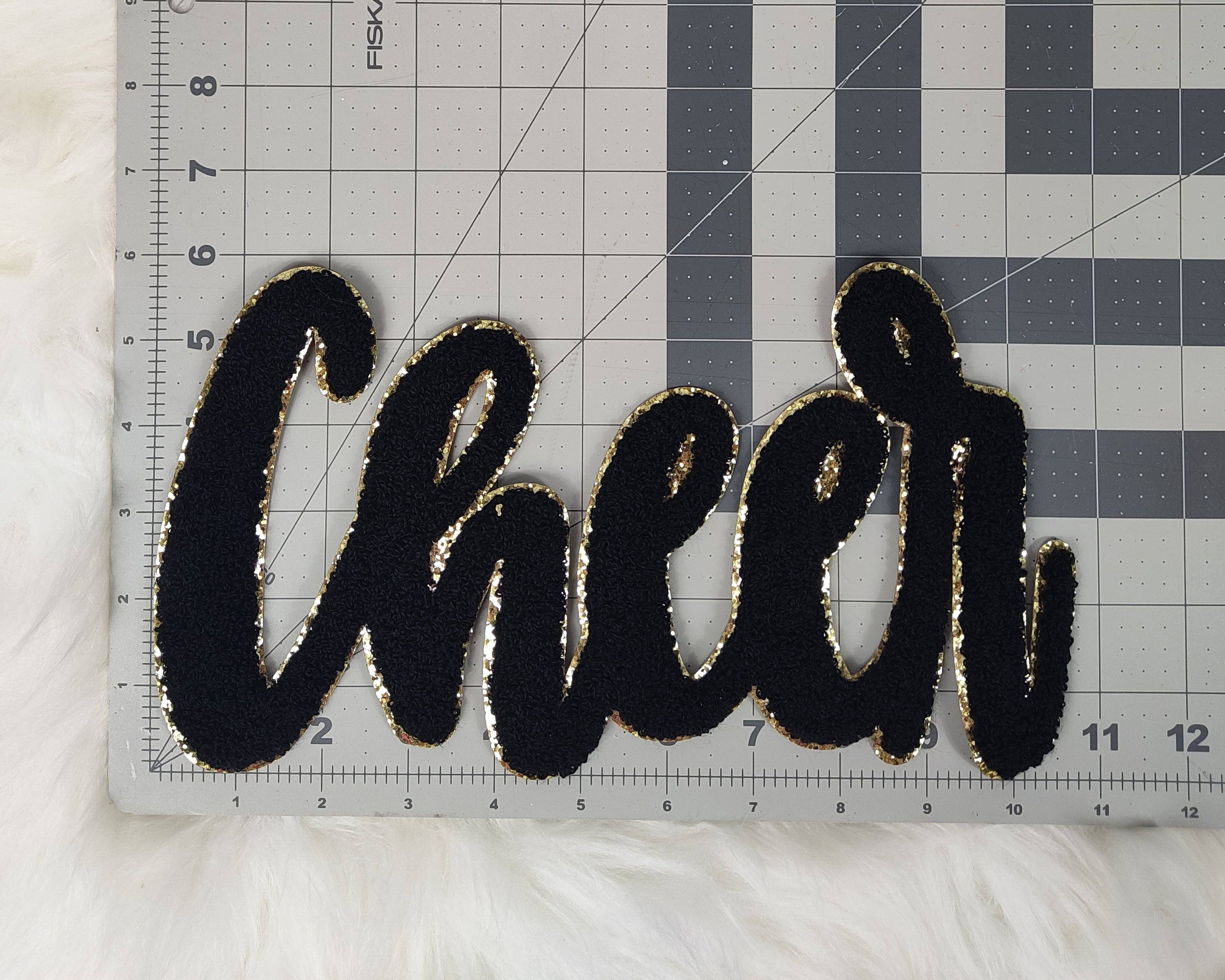 Scratch Decor - Wholesale Patch - Large Cursive Cheer Chenille Iron-on Patch2