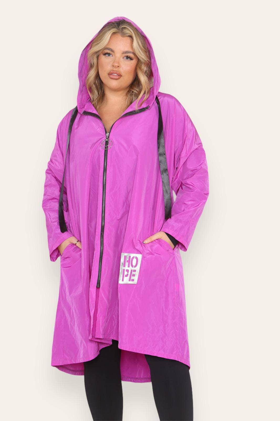 Miss Bold - Wholesale Raincoat - Women's - Oversized Hooded Rain Mac28