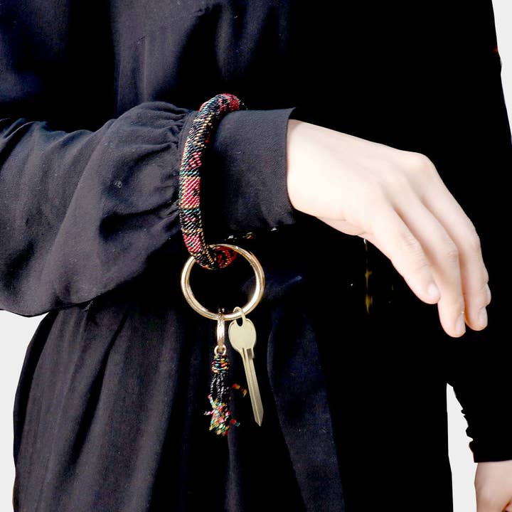 Sensibling Corp. - Wholesale Keychain Bracelet - Multi Bead Statement Tassel Key Ring /Bracelet1