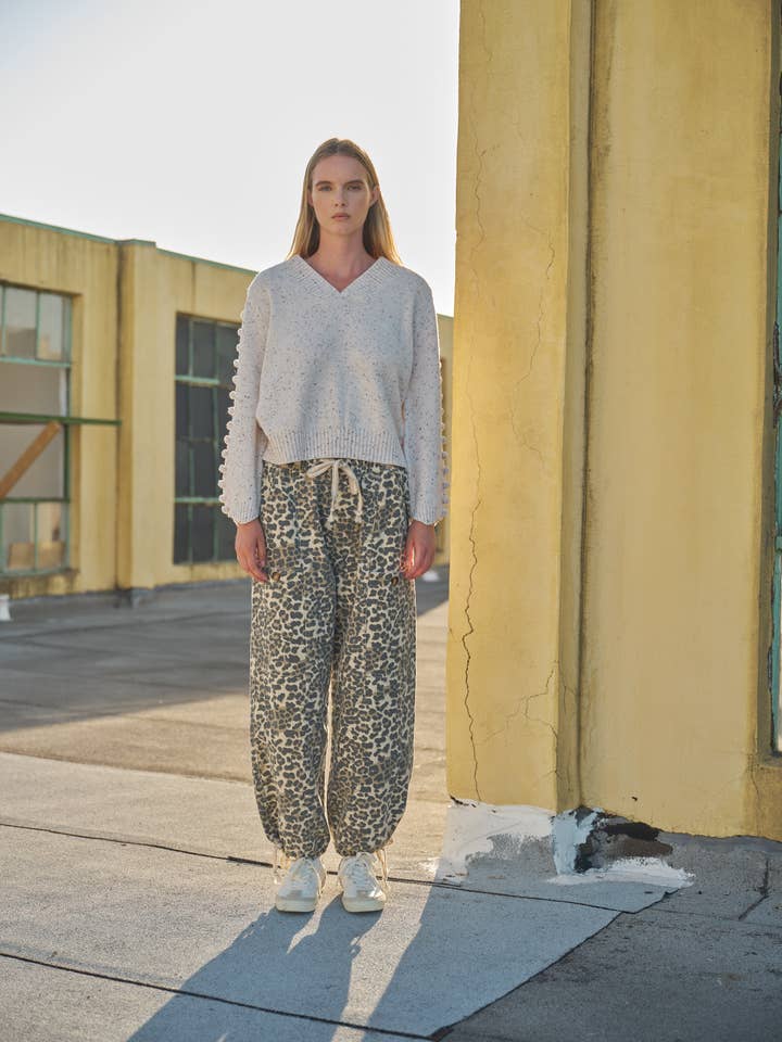 MAP2675-LEOPARD LEOPARD PRINT RELAXED FIT PULL-ON PANTS for wholesale on Faire
