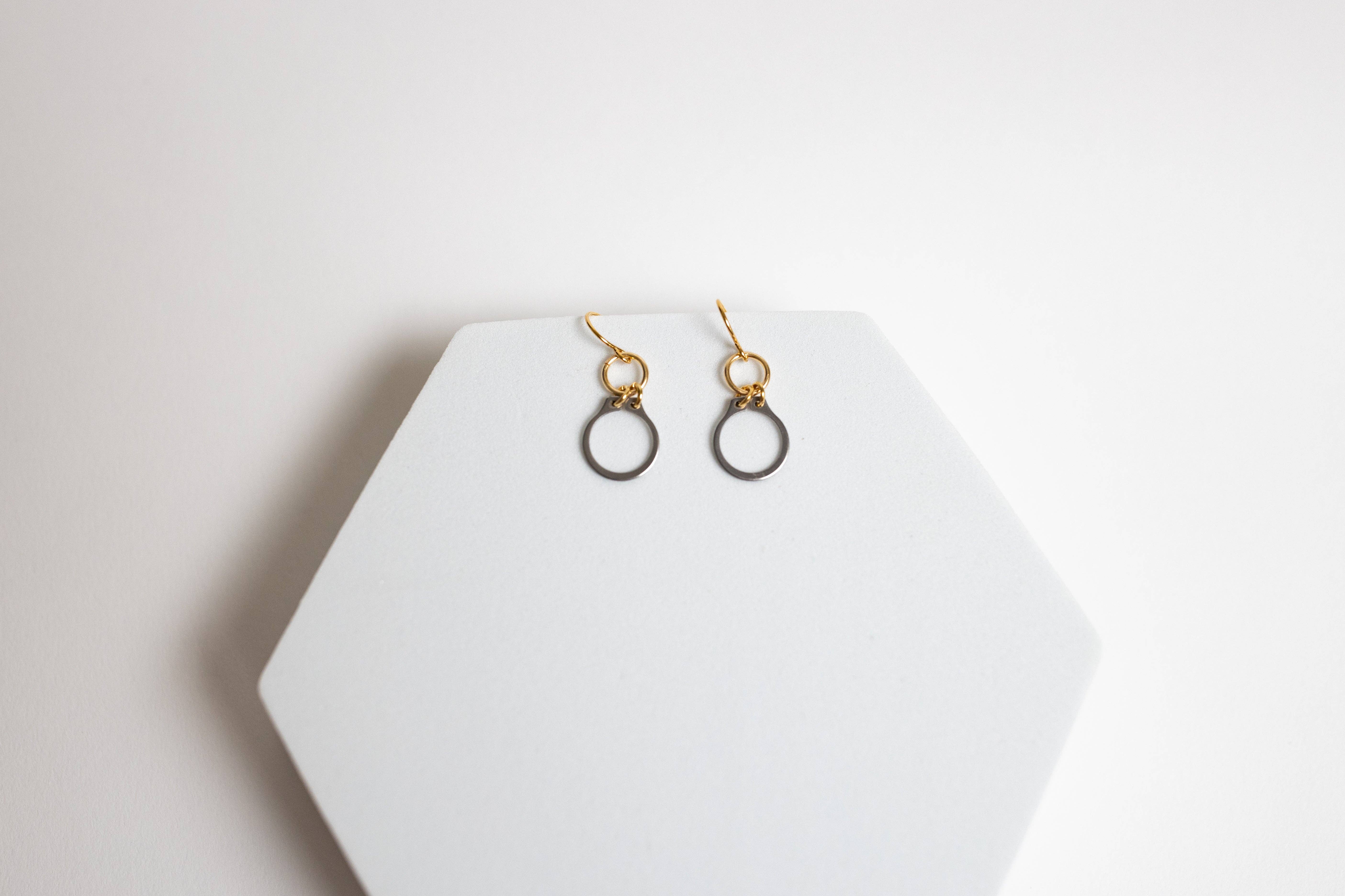 Mend on the Move - Wholesale Dangle Earrings - How Sweet It Is Stainless Steel & Gold Plated Earrings1
